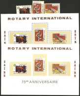 ZAIRE: 1980, Rotary 75 Years, Perforated And Imperforate S.sheets + The Set Of 3 Values, MNH, Excellent Quality! - Autres & Non Classés