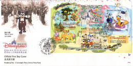 Hong Kong 2005, Opening Of Hong Kong Disneyland FDC - Brieven En Documenten