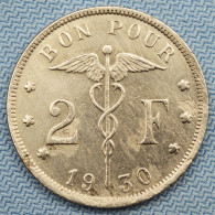 Belgique / Belgium • 2 Francs 1930 Fr. • Keydate • Cleaned • [24-633] - 2 Francs