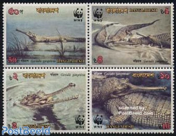 Bangladesh 1990 WWF, Reptiles 4v [+], Mint NH, Nature - Animals (others & Mixed) - Crocodiles - Reptiles - World Wildl.. - Bangladesh