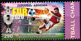 ARMENIA 2021-12 Sport SOCCER Europa: UEFA Cup EURO-2020, MNH - Europees Kampioenschap (UEFA)
