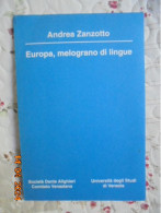 Europa, Melograno Di Lingue - Andrea Zanzotto - Critics