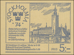 Markenheftchen 35 Briefmarkenausstellung STOCKHOLMIA'74 Ausgabe 1972, ** - Unclassified