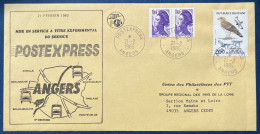 POSTEXPRESS ANGERS Lettre Liberté De Gandon N°2276 X2 + 2338 TTB - 1982-1990 Liberté De Gandon