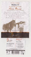 Étiquette Et Contre étiquette " MERLOT 2013 " Thème Cheval Vigne Viticulteur Vigneron (2737)_ev127 - Horses