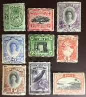 Tonga 1942 -1949 Definitives Set Birds Flowers MNH - Tonga (...-1970)