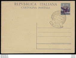 1948 Trieste A Lire 8 Cartolina Postale Filagrano N. C9 - Entiers Postaux