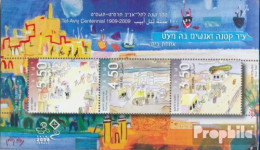 Israel Block80 (kompl.Ausg.) Postfrisch 2008 100 Jahre Tel Aviv - Neufs (sans Tabs)