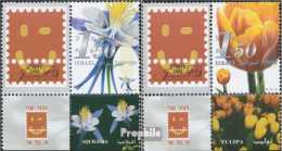 Israel 1863Zf-1864Zf Mit Tab (kompl.Ausg.) Postfrisch 2006 Schnittblumen - Unused Stamps (with Tabs)