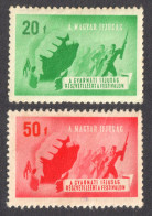 Colony Africa Asia Colonial Youth Festival Charity Military Rifle Gun Fist WFDY 1949 Hungary LABEL CINDERELLA VIGNETTE - Other & Unclassified