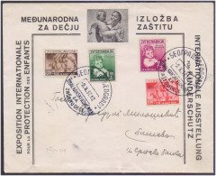 International Exhibition For Child Protection, Child With Nurse, Yugoslavia 1938 FDC - Lettres & Documents