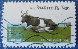 953 France 2014 Oblitéré Autoadhésif Vache La Bretonne Pie Noir - Other & Unclassified