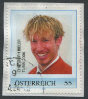 ÖSTERREICH / Briefstück Mit Gestempelter Personalisierter Briefmarke Christoph Bieler Turin 2006 - Personnalized Stamps