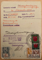 Beleg Eidg. Fremdenpolizei Inkl. Fiskalmarken (2 Seiten) - Revenue Stamps Switzerland - Revenue Stamps