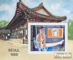 Zentralafrikanische Republik Block441B (kompl.Ausg.) Ungezähnt Postfrisch 1988 Olymp. Spiele 88, Seoul - Unused Stamps