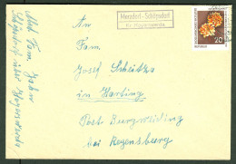 MERZDORF über COTTBUS 1965 LANDPOSTSTEMPEL Blau GANZSACHE 10Pf-Ulbricht Bedarf Ausland > Helmstedt - Cartes Postales - Oblitérées