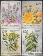 Makedonien 743-746 Viererblock (kompl.Ausg.) Postfrisch 2015 Flora - Macedonia