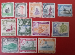 RHOD & NYASALAND-1959 QE 2ND ASSORTED TO 2/6-SUPERB UNMOUNTED MINT-CV R705 - Rhodésie & Nyasaland (1954-1963)