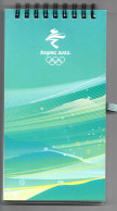 BEIJING OLYMPICS 2022.   Bloc-note (new-unused) Poids-weight 140 Gr - Winter 2022: Beijing