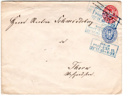 Preussen 1865, 2 Auf 1 SGr. Ganzsachenumschlag M. Blauem R3 BERLIN POST-EXP.15. - Lettres & Documents