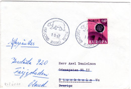 Norwegen 1967, 60 öre Auf Polar Brief M. Stpl. ISFJORD RADIO M. Eisbär - Sonstige & Ohne Zuordnung