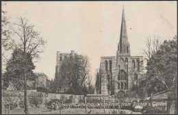 West Front, From Bishop's Garden, Chichester Cathedral, C.1920 - Valentine's Postcard - Chichester
