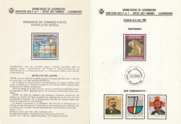 LUXEMBOURG - Emission Du 6 Mars 1989 - Lot De 5 Timbres + 3 Enveloppes 1er Jour - Other & Unclassified