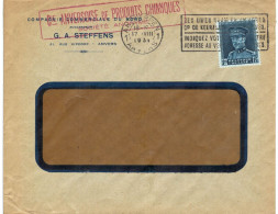 (01) Belgique  N° 320 Sur Enveloppe écrite D'Anvers - 1931-1934 Mütze (Képi)