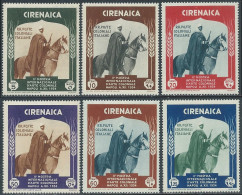 1934 CIRENAICA MOSTRA ARTE COLONIALE 6 VALORI MNH ** - P28-8 - Cirenaica