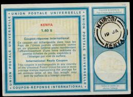 KENYA  Vi21  1,40 S  International Reply Coupon Reponse  IRC IAS Cupon Respuesta  NAIROBI 19.01. W/o Year - Kenya, Ouganda & Tanganyika