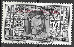 COLONIE ITALIANE - 1932 - GIOVANNI BOCCACCIO - 10 CENT - USATO (YVERT 1 -MICHEL 1 - SS 11) - Amtliche Ausgaben