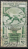 COLONIE ITALIANE - 1933 - 50* ERITREA - 25 CENT - USATO (YVERT 25 -MICHEL 39 - SS 25) - Emisiones Generales