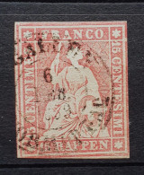 04 - 24 - Schweiz - Suisse N° 24 G - TB - Signé Marchand - Cote : 90 Euros - Used Stamps