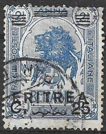 ERITREA - 1922 - LEONE SOPRASTAMPATO -C25/2,2\5 - USATO (YVERT 58 - MICHEL 61 - SS 58) - Eritrea