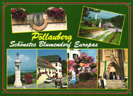 POLLAUBERG, MULTIPLE VIEWS, ARCHITECTURE, SHRINE, CAR, GARDEN, FLAG, CHURCH, AUSTRIA,  POSTCARD - Hartberg