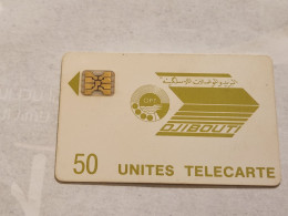 DJIBOUTI-(DJI-03b)-Olive Logo 50units-(1)-(out Side Number-11710)-(1989)-(tirage-20.000)-expansive Card - Djibouti