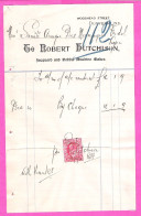 Facturette Leaflet Robert Hutchinson Jacquard And Dobbie Machine Maker Dunfermline UK 1909 + Revenue Stamp - United Kingdom