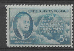 USA 1945.  Roosevelt Sc 933  (**) - Ungebraucht