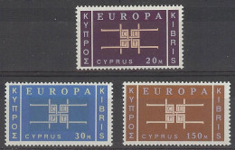 Europa 1963. Cyprus Mi 225-27 (**) - 1963