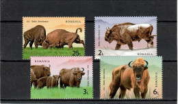 Romania 2024. World Nature Reserves Day. Fauna, Bison . 4v. - Nuevos