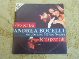 CD MUSIQUE 2 TITRES - Andréa BOCELLI Hélène SEGARA - Je VIS Pour ELLE - VOGLIO.. - Opéra & Opérette