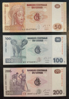 CONGO KONGO - 2013 - 50 / 100 / 200 FRANCS - P97A / P98b / P99b - UNC - República Democrática Del Congo & Zaire