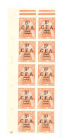 REUNION - CFA - Bandes De 10 Timbres - Neufs Sans Traces De Charnières - Yvert Taxe 41- Bords De Feuille - Unused Stamps
