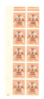 REUNION - CFA - Bandes De 10 Timbres - Neufs Sans Traces De Charnières - Yvert Taxe 41- Bords De Feuille - Nuevos