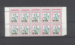 REUNION - CFA - Bloc De 10 Timbres - Neufs Sans Traces De Charnières - Yvert Taxe 49 - Bords De Feuille - Unused Stamps