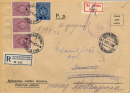 1940 YUGOSLAVIA ,  KOSTANJEVICA NA KRKI - CERKLJE OB KRKI , CERTIFICADO , YV. 78 X 3 , 80 TAXE , " REFUSÉ " - Lettres & Documents