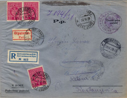 1939 YUGOSLAVIA ,  KOSTANJEVICA NA KRKI - SENTJERNEJ , CERTIFICADO , YV. 79 X 3 TAXE , " PARTÍ " - Lettres & Documents