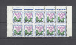REUNION - CFA - Bloc De 10 Timbres - Neufs Sans Traces De Charnières - Yvert Taxe 53 - Bords De Feuille Numérotés - Unused Stamps