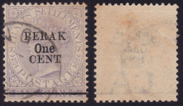 PERAK 1891 Overprint/surcharge On Straits Settlements 6c Sc#33 - USED  @P1165 - Perak