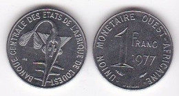 États De L'Afrique De L'Ouest 1 Franc 1977 , En Acier, KM# 8 - Andere - Afrika